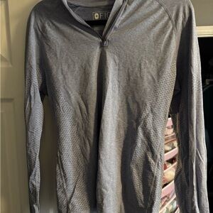 Figs Long Sleeve Pullover Blue/Grey